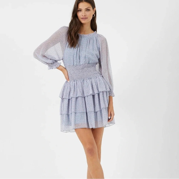 FRENCH CONNECTION
Diana Tiered Smocked Mini Dress size 12 - Picture 3 of 11